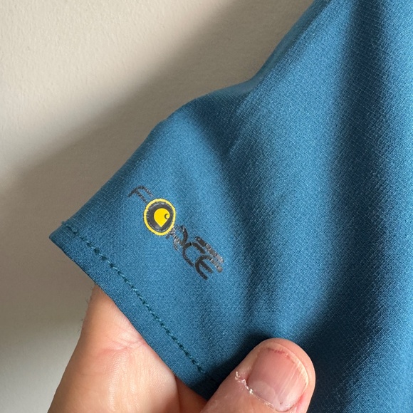 Carhartt Women's Short Sleeve Scrub Top Teal X-Small‎ Pockets Uniform - Picture 3 of 13